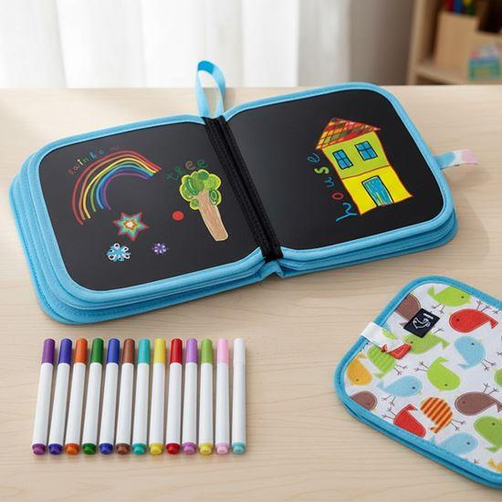 Obrázek z Dětská kreslící knížka s fixy - ptáčci