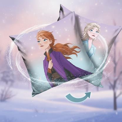 Obrázek Oboustranný povlak na polštářek - Ledové království sestry Elsa a Anna