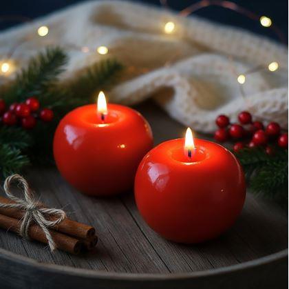 Obrázek z Dárková svíčka jablko 2 ks