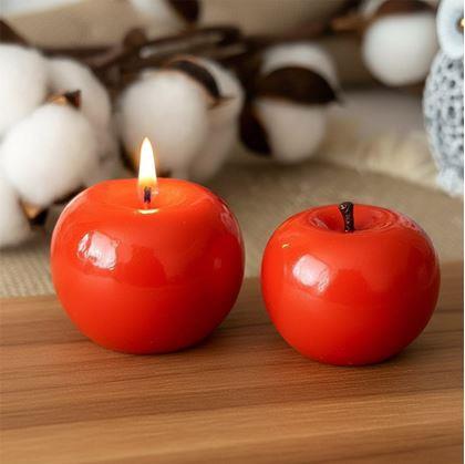 Obrázek z Dárková svíčka jablko 2 ks