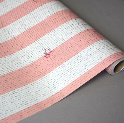 Obrázek z Dětská tapeta na zeď 5 m - pruhy s hvězdičkami