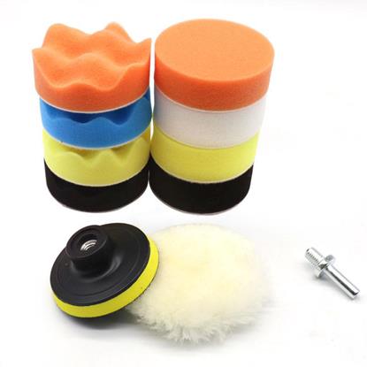 Obrázek Sada leštících kotoučů na vrtačku 10 ks - průměr 10 cm