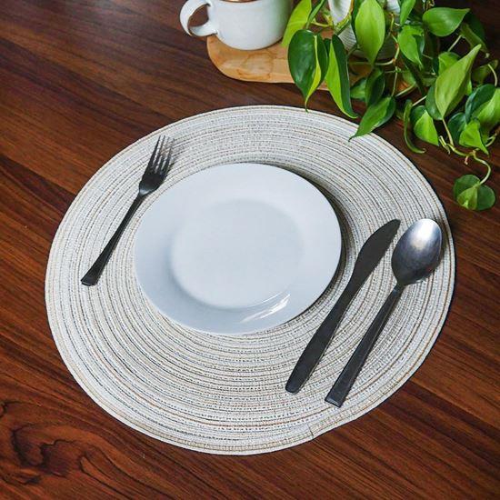 Obrázek z Kulaté prostírání na stůl - béžové