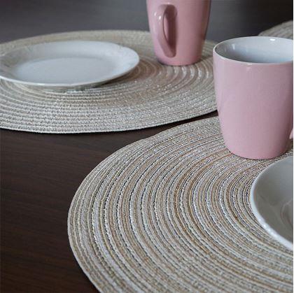 Obrázek z Kulaté prostírání na stůl - béžové