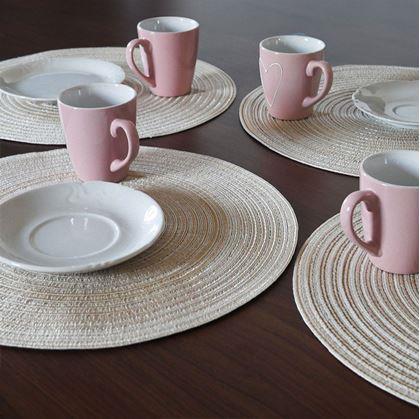 Obrázek z Kulaté prostírání na stůl - béžové