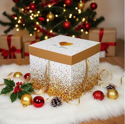 Obrázek z Dárková krabička 22 cm - třpytky