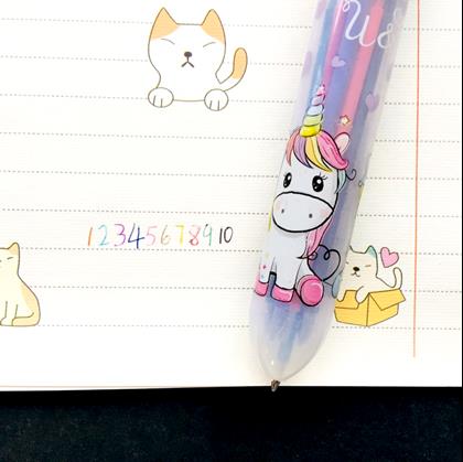 Obrázek z Vícebarevná propiska - jednorožec