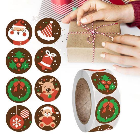 Obrázek z Vánoční samolepky 500 ks  - vánoční nálada