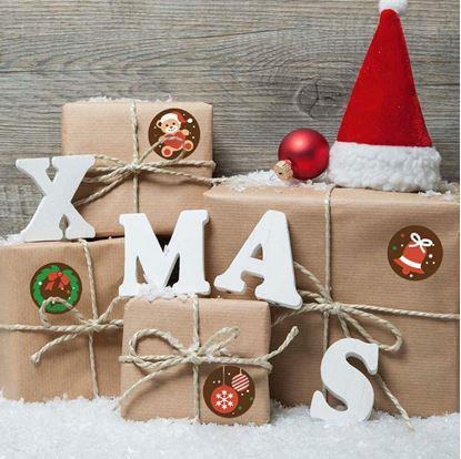 Obrázek Vánoční samolepky 500 ks 