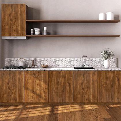 Obrázek z Samolepicí fólie na podlahu 200x60 cm - tmavé dřevo