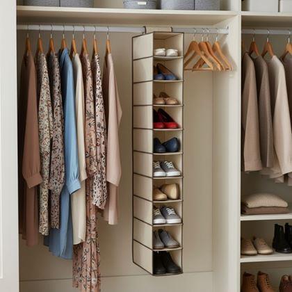 Obrázek z Závěsný organizér do skříně 10 přihrádek