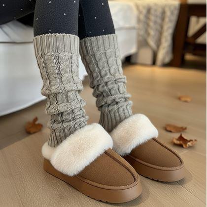 Obrázek z Hřejivé návleky na nohy - šedé