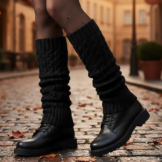 Obrázek z Hřejivé návleky na nohy - černé