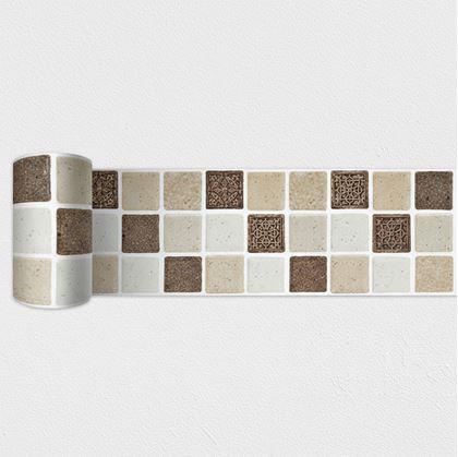 Obrázek z Samolepicí lišta mozaika - hnědý mix