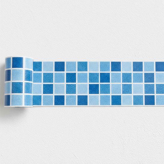 Obrázek z Samolepicí lišta mozaika - modrý mix