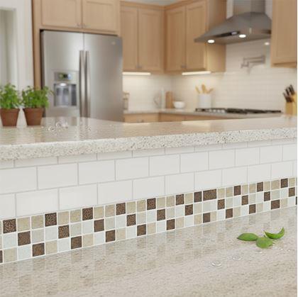 Obrázek z Samolepicí lišta mozaika - hnědý mix