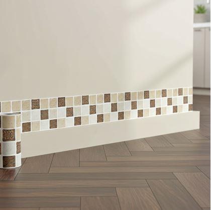 Obrázek z Samolepicí lišta mozaika - hnědý mix