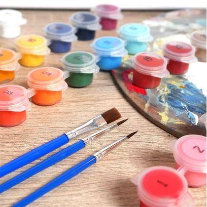 Obrázek z Dárková sada na malování - plátno 50x40 cm, sada barev a štětce