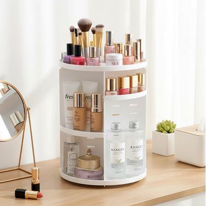 Obrázek z Otočný kosmetický organizér - bílý