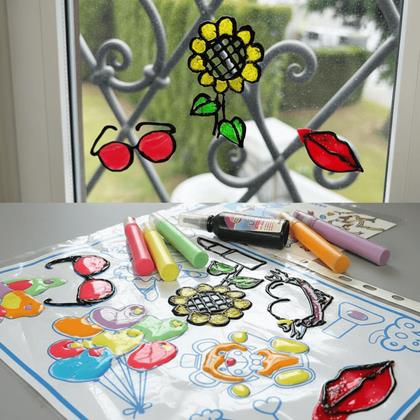 Obrázek z Barvy na sklo s předlohou