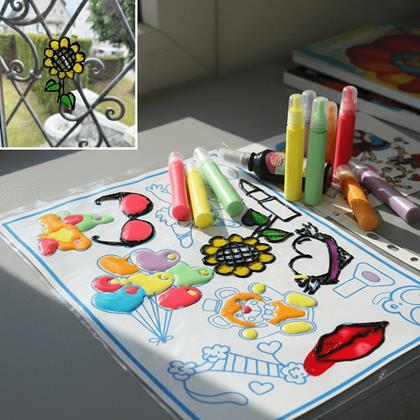 Obrázek z Barvy na sklo s předlohou