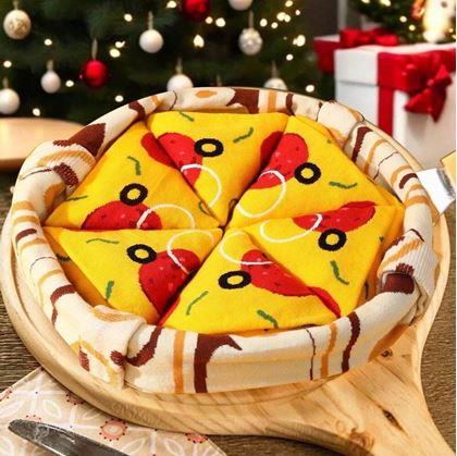 Obrázek z Sada 4 párů ponožek - pizza