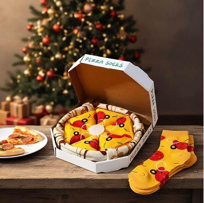 Obrázek z Sada 4 párů ponožek - pizza
