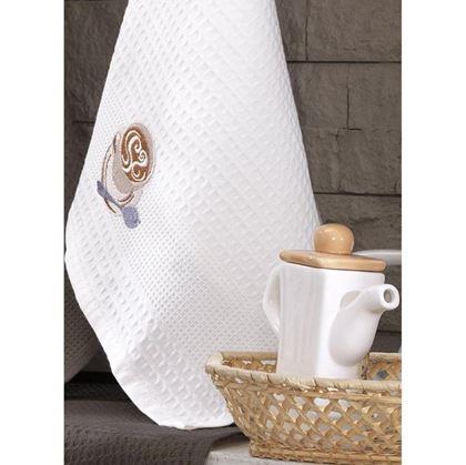 Obrázek z Dárková sada vaflových utěrek 3 ks - káva