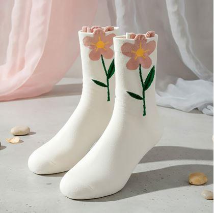 Obrázek z Ponožky s květy