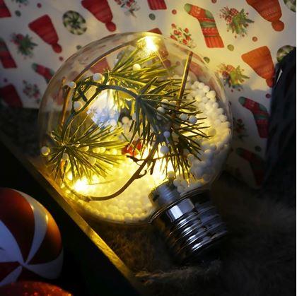 Obrázek z Vánoční LED svítící koule na stromeček - jehličí