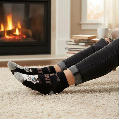 Obrázek Veselé ponožky naštvaná kočka