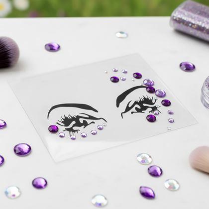 Obrázek z Nalepovací kamínky na obličej - fialové