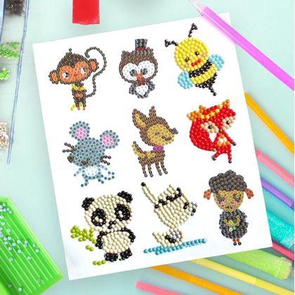 Obrázek z Diamantové malování pro děti samolepky - mix zvířátek