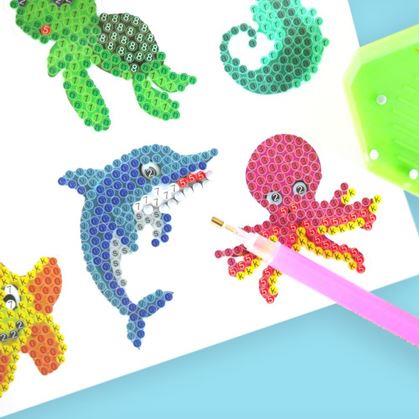 Obrázek z Diamantové malování pro děti samolepky - mořský svět