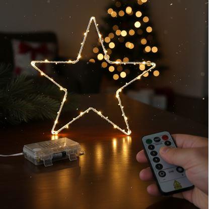 Obrázek Vánoční LED kovová hvězda