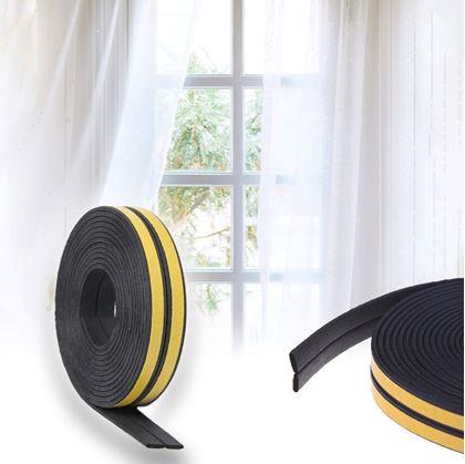 Obrázek z Samolepící těsnění do oken a dveří - černé