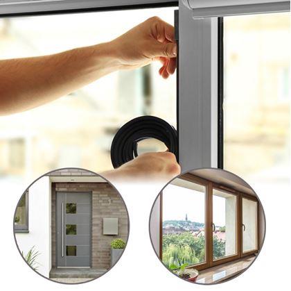 Obrázek z Samolepící těsnění do oken a dveří - černé