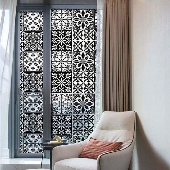 Obrázek z Ozdobná fólie na okno - vintage mozaika