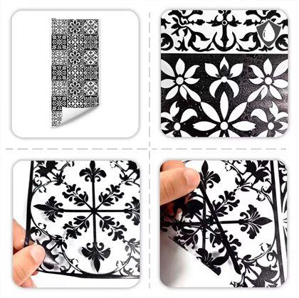 Obrázek z Ozdobná fólie na okno - vintage mozaika