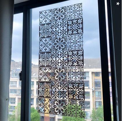 Obrázek z Ozdobná fólie na okno - vintage mozaika