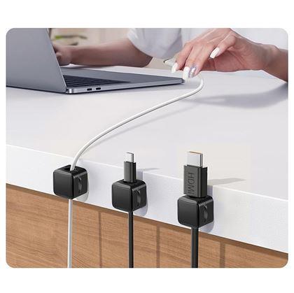 Obrázek z Magnetické nalepovací držáky na kabely 6 ks