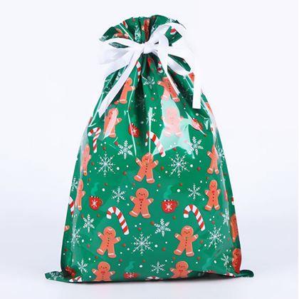 Obrázek z Vánoční dárkový balicí sáček se šňůrkou - 42x29 cm