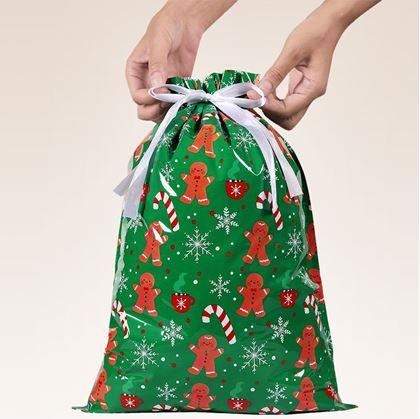 Obrázek z Vánoční dárkový balicí sáček se šňůrkou - 42x29 cm
