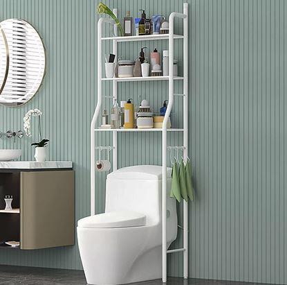 Obrázek Policový regál nad toaletu - bílý