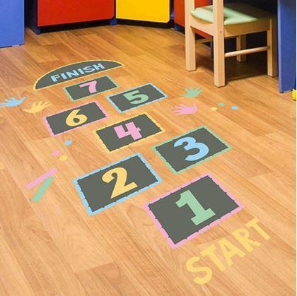 Obrázek z Samolepky na podlahu - skákací panák