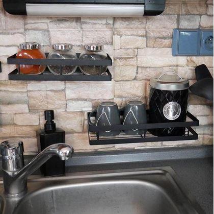 Obrázek z Kovová nástěnná sundavací police 25 cm