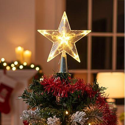 Obrázek z Vánoční svítící hvězda na stromek - teplé světlo