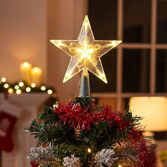 Obrázek z Vánoční svítící hvězda na stromek - teplé světlo