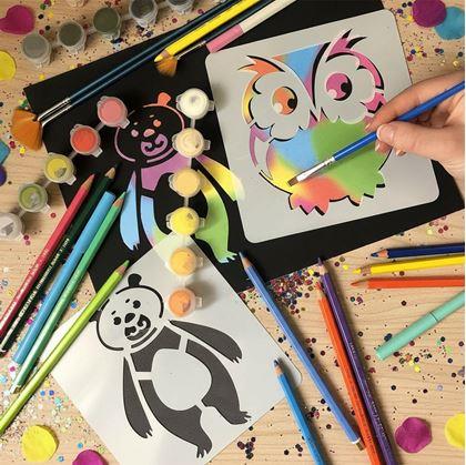 Obrázek z Šablony zvířátek na malování 13x13 cm 12 ks