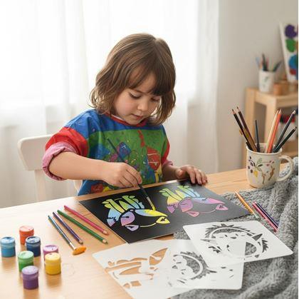 Obrázek z Šablony zvířátek na malování 13x13 cm 12 ks